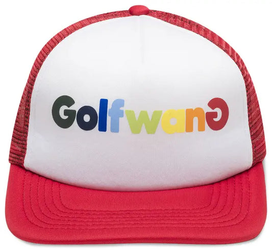GOLF WANG Happy Logo Trucker Hat 'Red'