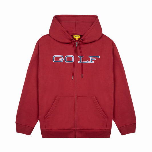 Maroon Full Zip Up Golf Wang Hoodie